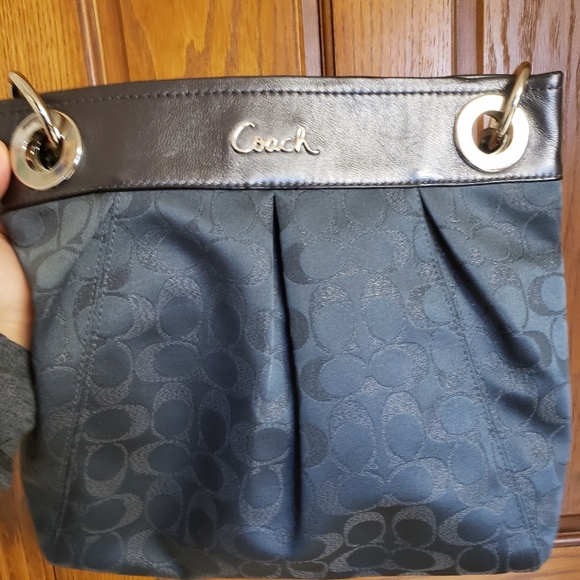 Dark gray blue Coach purse - Picture 1 of 3